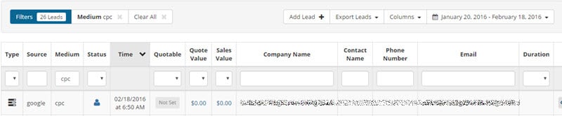 Lead Filtering