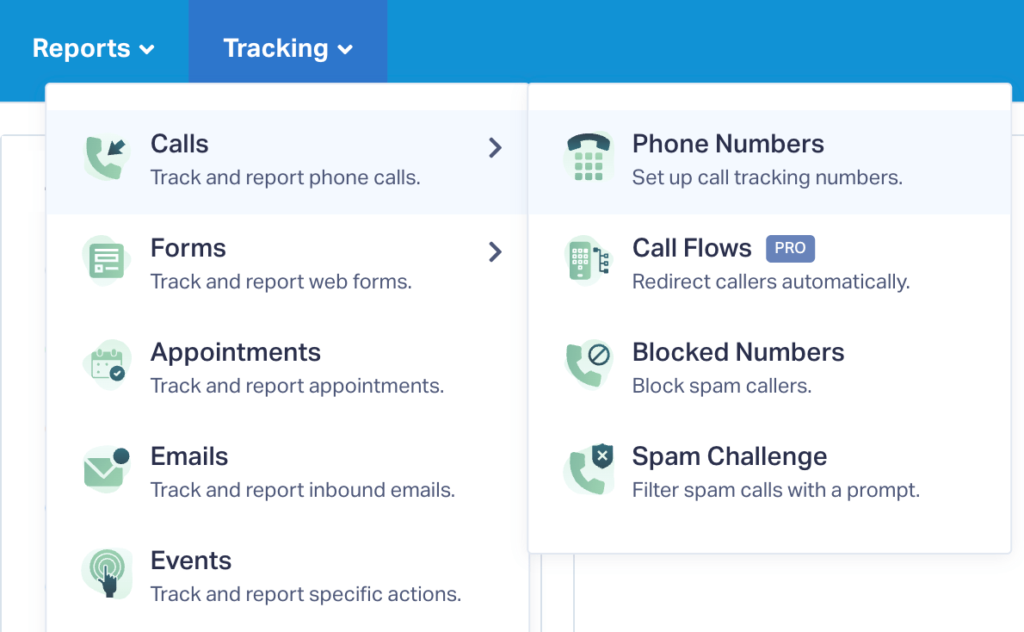 Where to find phone numbers in WhatConverts