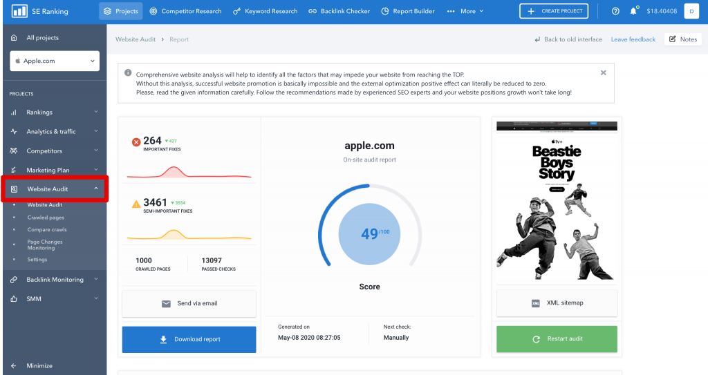 best seo site audit