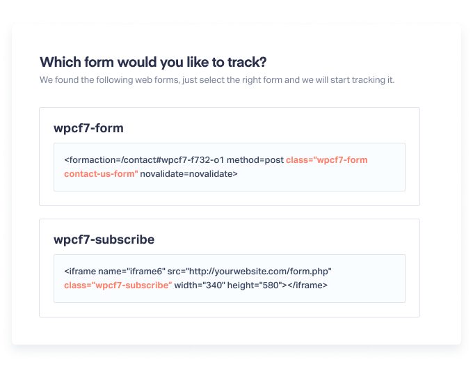 No Hassle Form Tracking