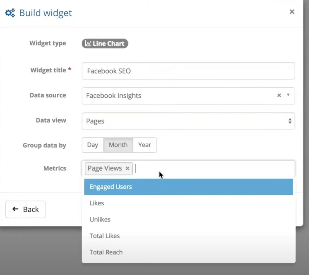 Easily build a widget in TapClicks