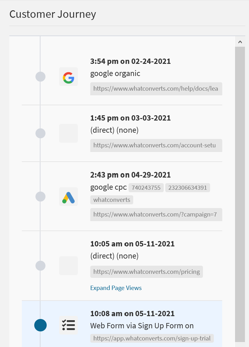 tracking customers