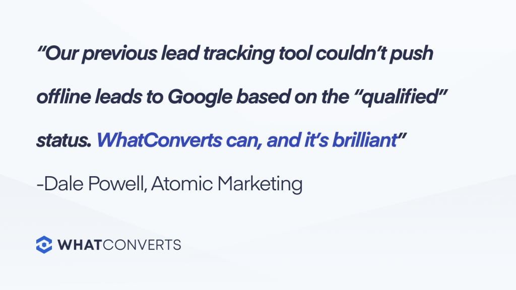 Atomic Marketing Boosts PPC Conversions by 40% with WhatConverts and Google Smart Bidding graphic