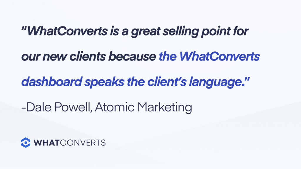 Atomic Marketing Boosts PPC Conversions by 40% with WhatConverts and Google Smart Bidding graphic