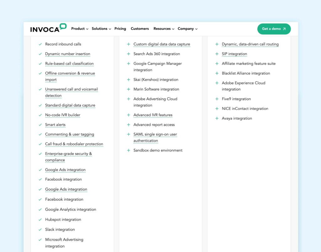 Invoca includes many powerful integrations with popular marketing tools.
