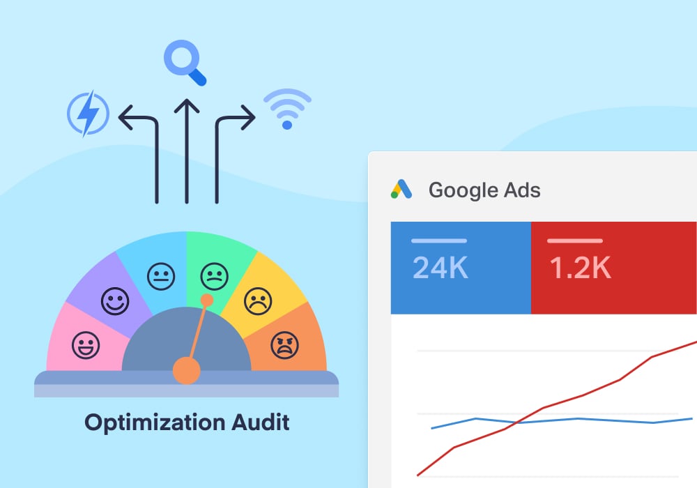 Illustration showing concepts related to How to Uncover Optimization Opportunities with a Google Ads Audit