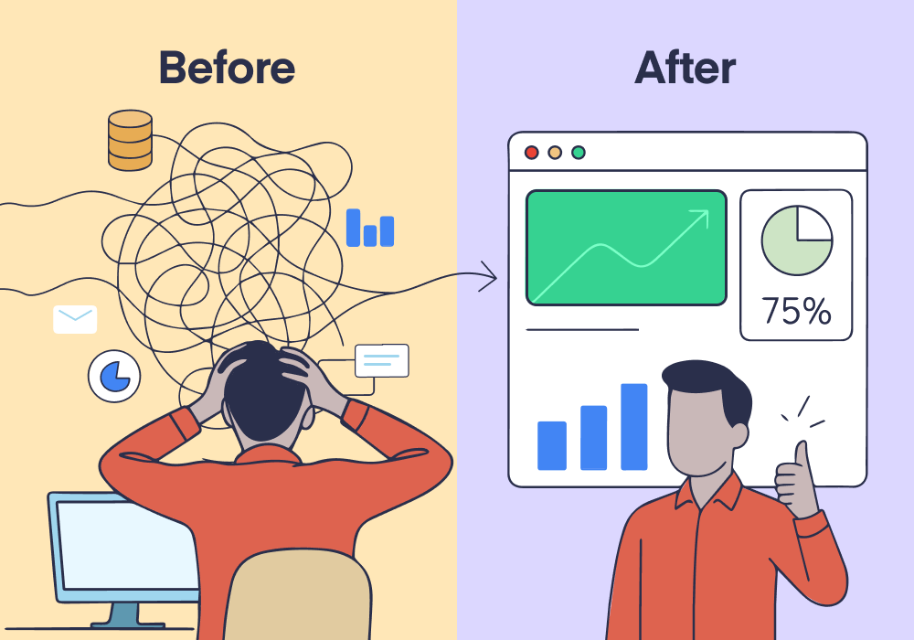 Illustration showing concepts related to Marketing Information Management: Turn Overwhelm into Insight
