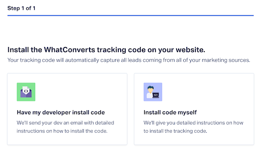 Install Tracking Code Step 1