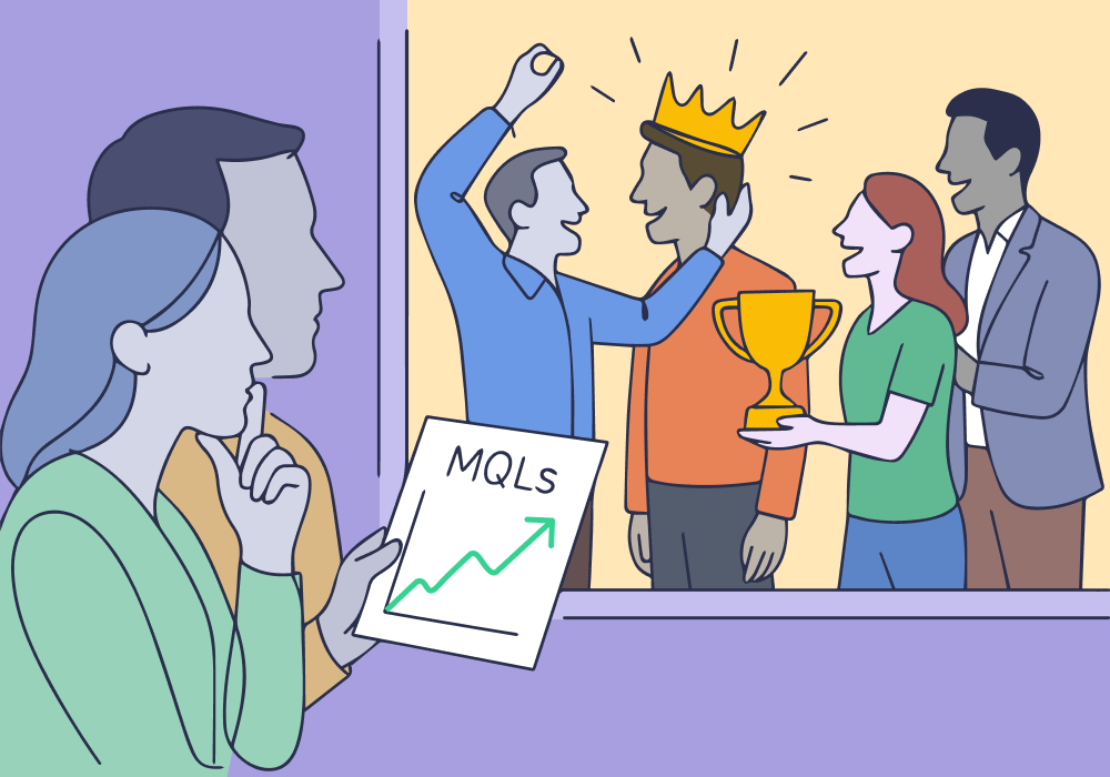 Illustration showing concepts related to Marketers Generate Revenue. So Why Don't They Get Any Credit?