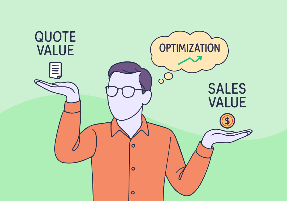 Illustration showing concepts related to Quote Value vs. Sales Value: Which Drives Better Google Ads Optimization?