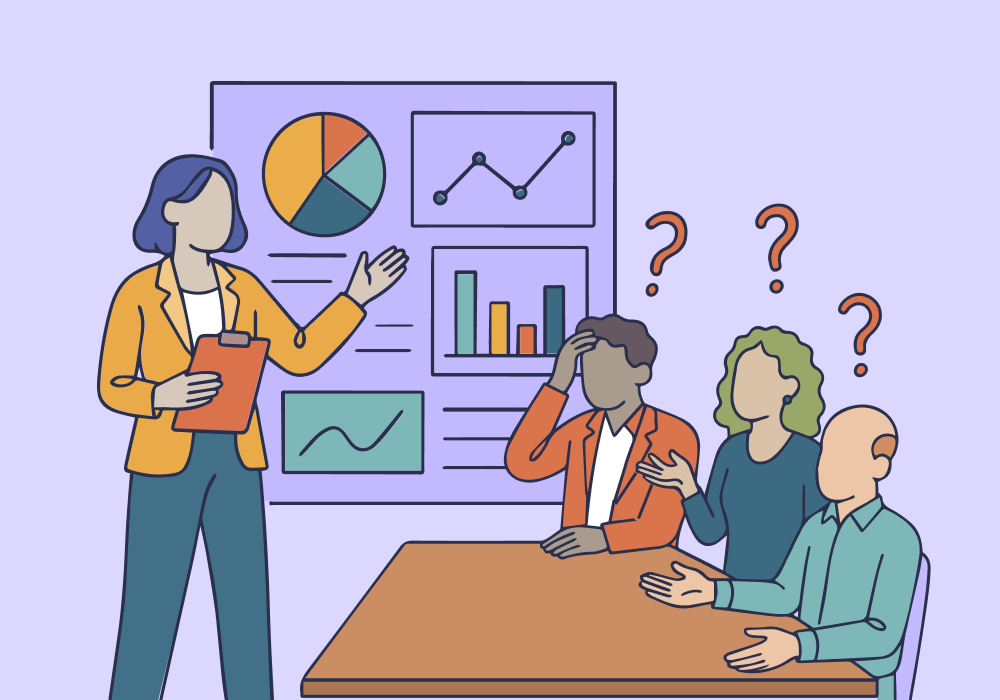 Illustration showing concepts related to The Analytics Overwhelm Issue: Solving Client Report Confusion