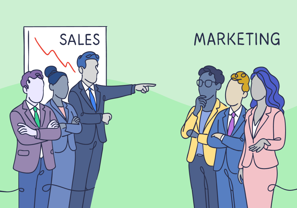 Illustration showing concepts related to The Sales Accountability Problem: Why Marketers Get Blamed (and How to Fix It)