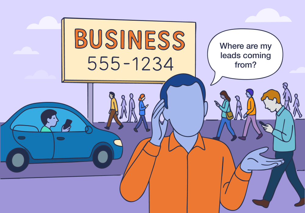 Illustration showing concepts related to Turning Phantom Offline Calls into Measurable ROI