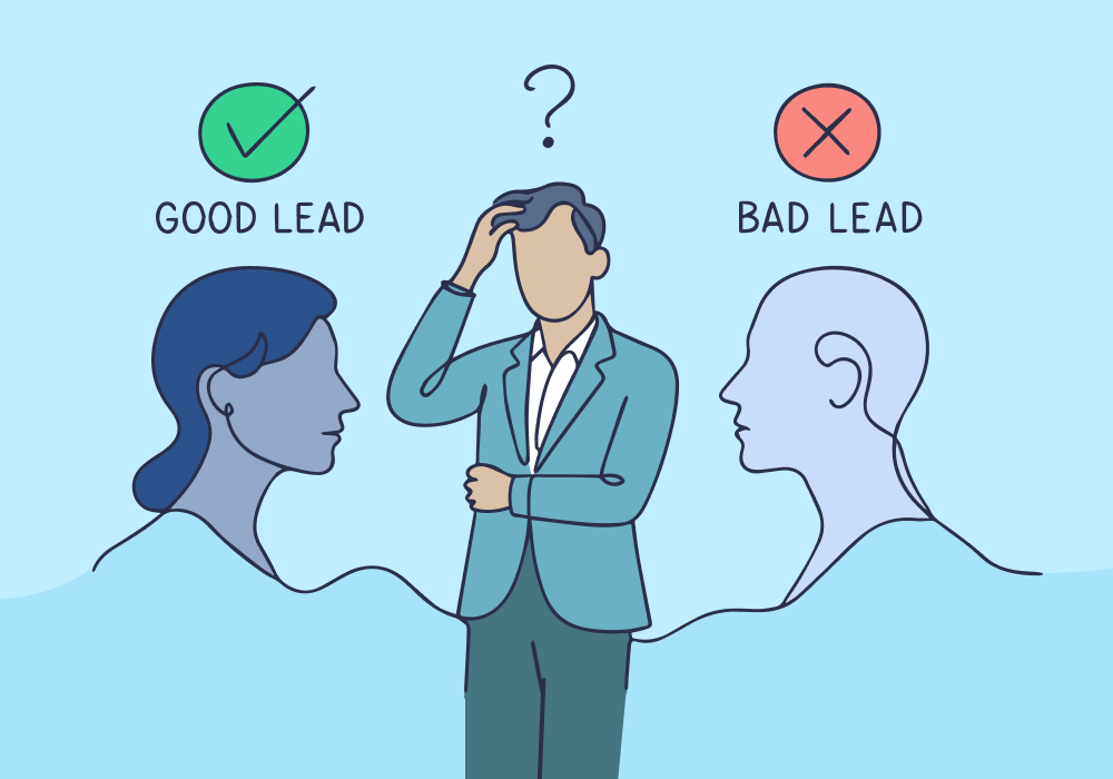 Illustration showing concepts related to Why You Can't Tell Good Leads from Bad Ones