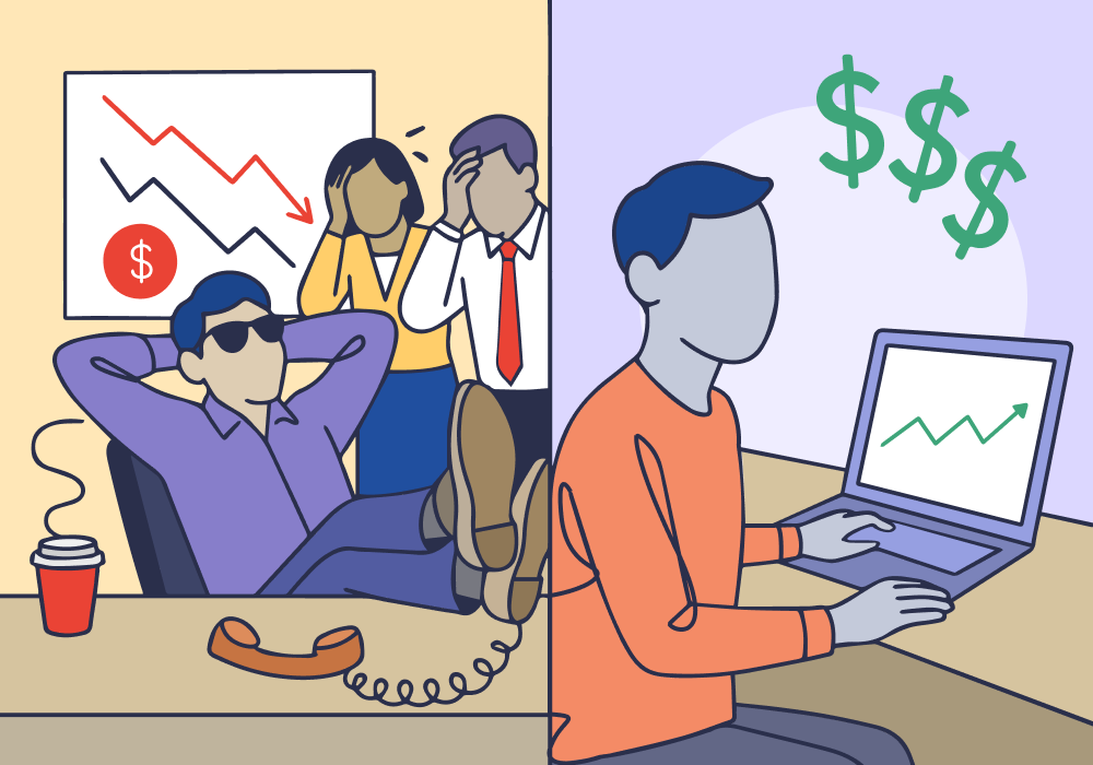 Illustration showing concepts related to 74% of Ad Spend Is Digital. 