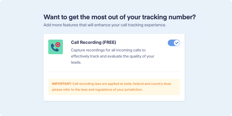 Enable Call Recording