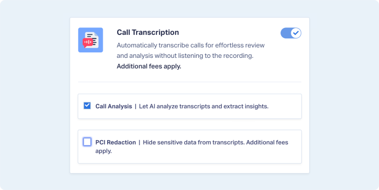 Enable Call Transcription
