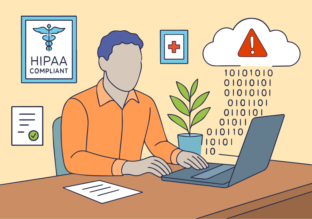 Illustration showing concepts related to The Call Recording Compliance Trap Costing Medical Practices Thousands