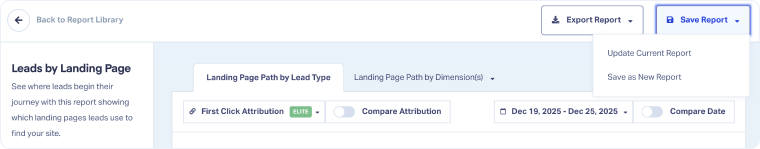 Save a New Custom Report in the Report Library