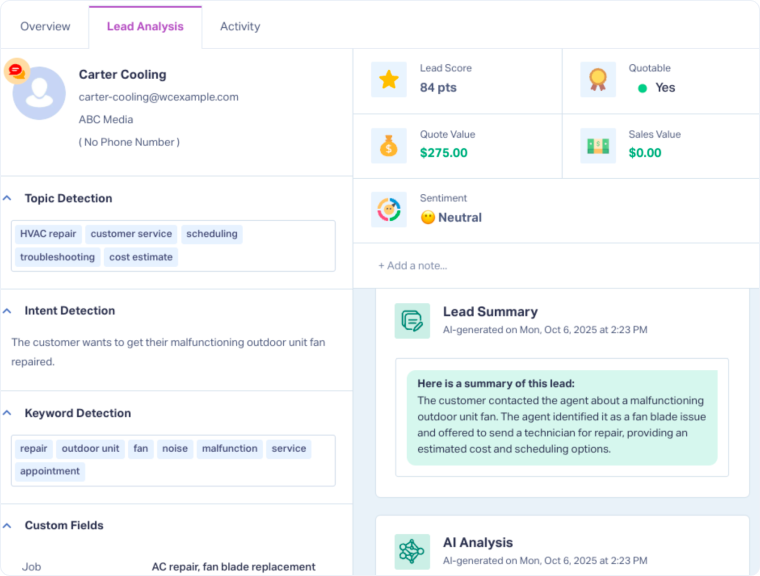 1-Enable Lead Analysis for Calls