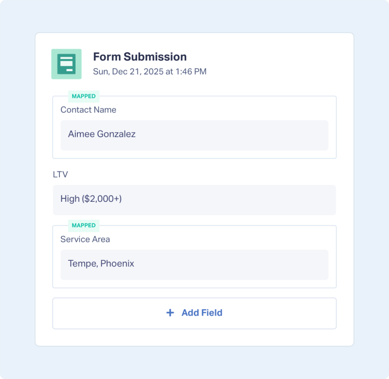 2-View Mapped Fields in the Lead Details Page