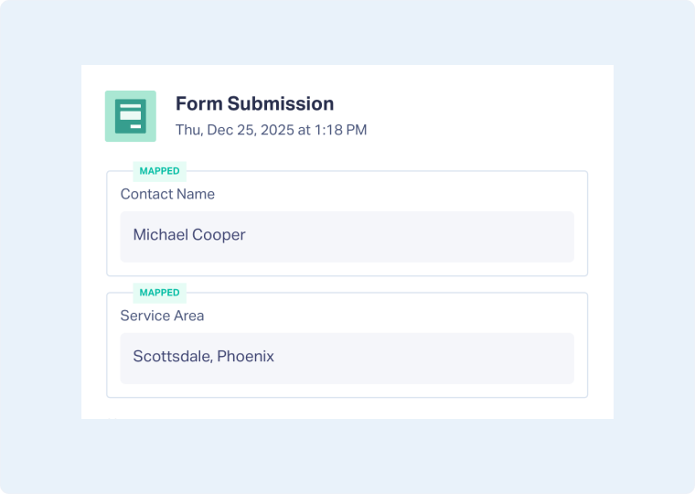 3-Map a Field from the Lead Details Page