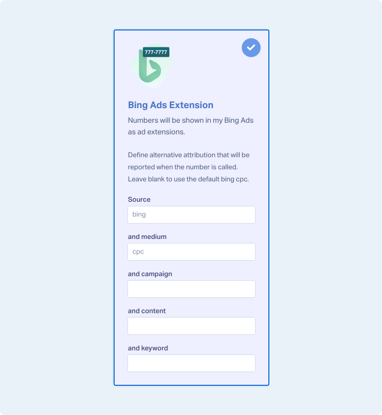 Add a Phone Number to Track Bing Ads Extension Calls