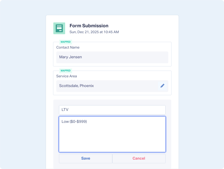 Add Additional Fields to the Conversion Details