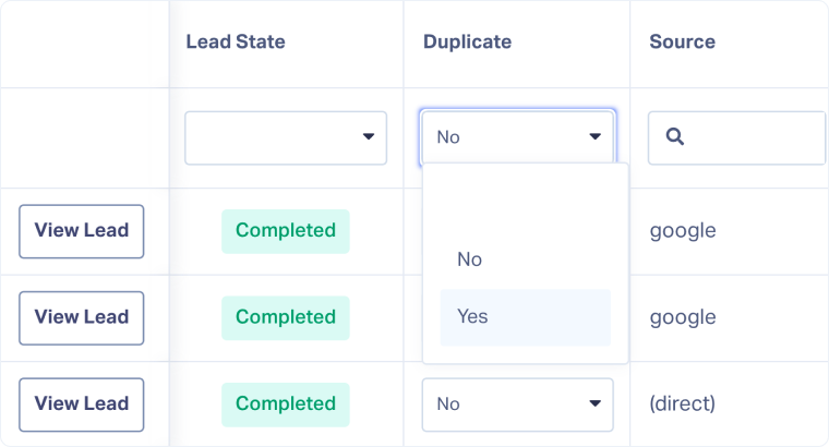 View Duplicate Leads in the Lead Manager