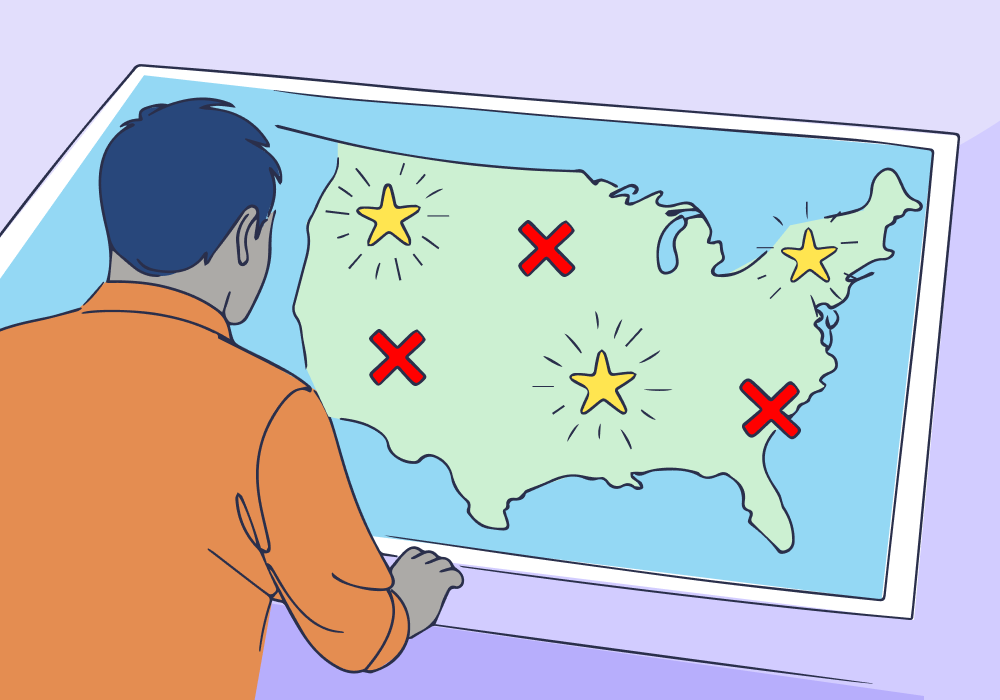 Illustration showing concepts related to The Geographic Gold Mine Hidden in Your 