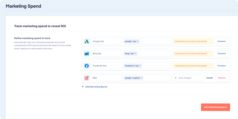 Track Marketing Spend