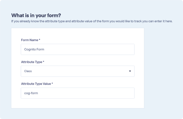 Track Cognito Web Forms