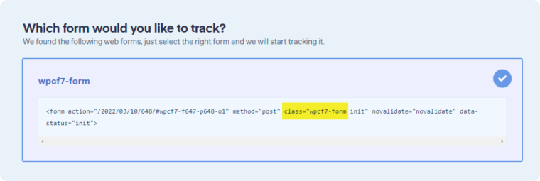 Track Contact Form 7 Web Forms
