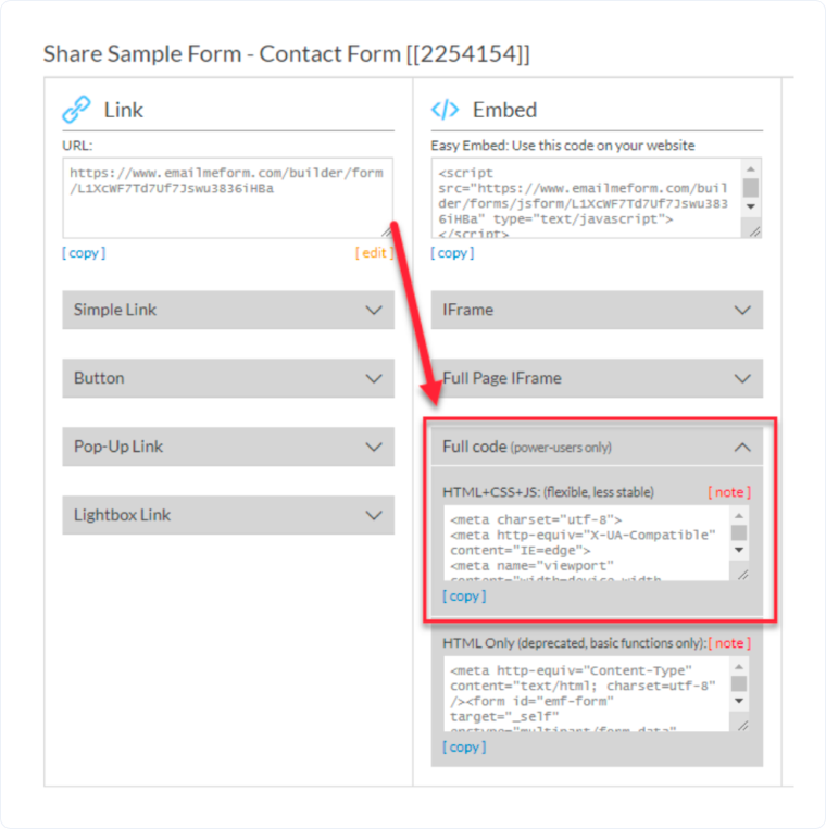 Track EmailMeForm Web Forms