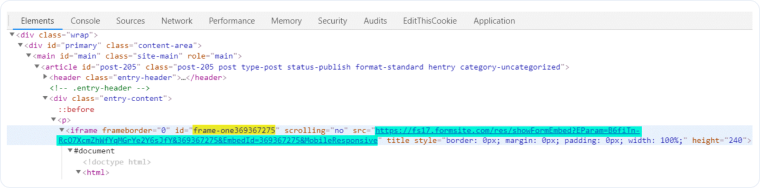 Track Formsite Web Forms