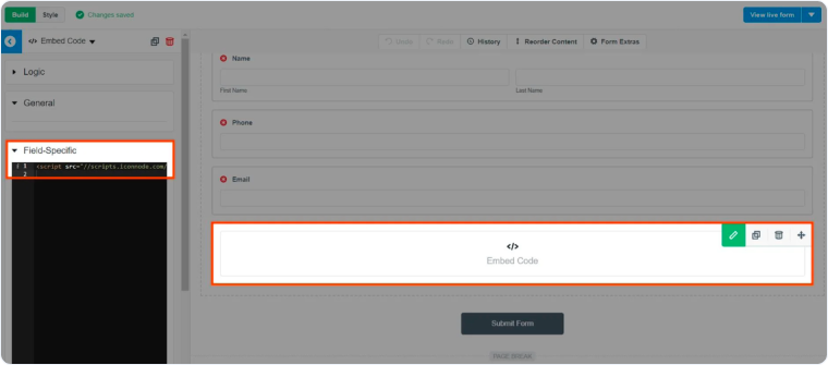 Track Formstack Web Forms