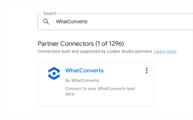 Connect WhatConverts to Google Looker Studio