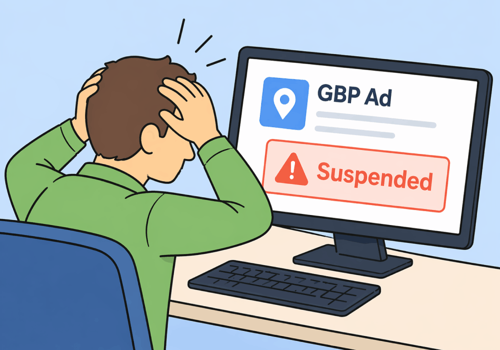 Illustration showing concepts related to Google Business Profile Suspended: How to Fix (and Prevent) It