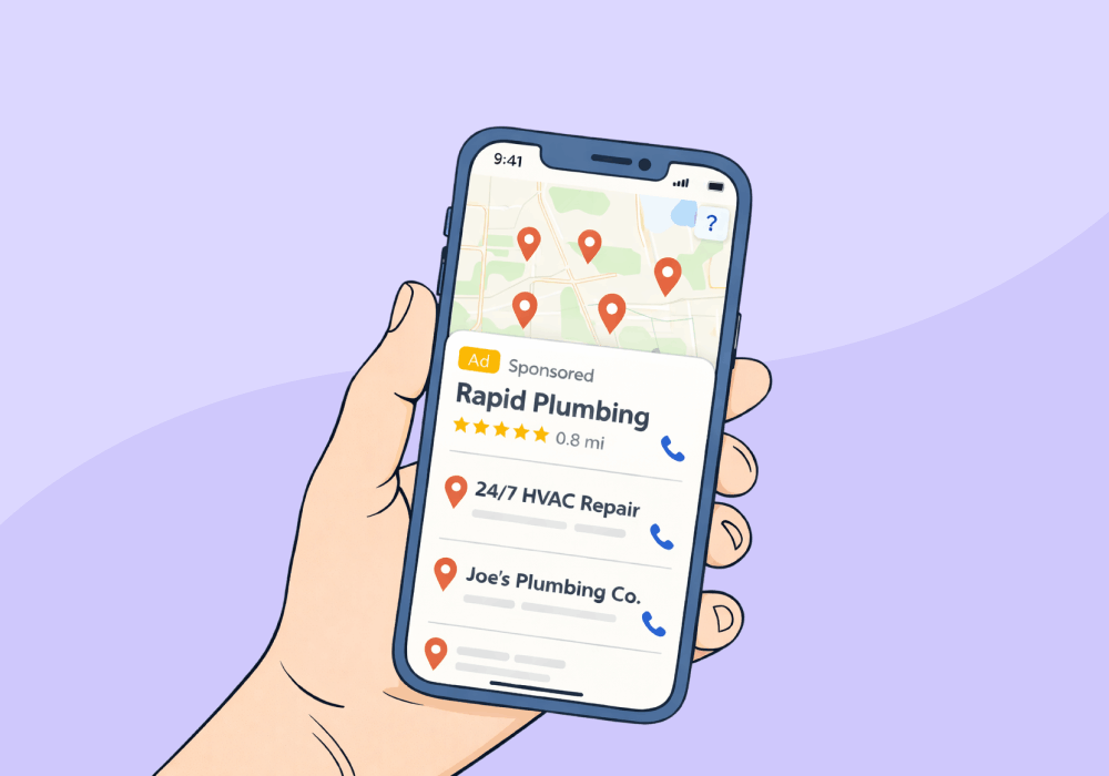 Illustration showing concepts related to How to Get Your Business on Apple Maps (And Actually Use It as a Lead Source)
