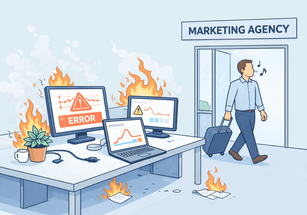 Illustration showing concepts related to When Your Whole Team Changes and No One Knows How Anything Is Tracked