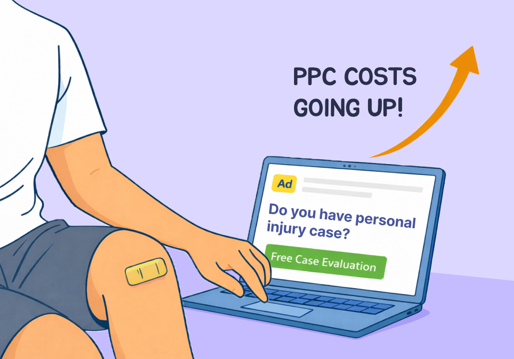 Illustration showing concepts related to Why Personal Injury PPC Attracts the Most Expensive Junk Leads in Legal