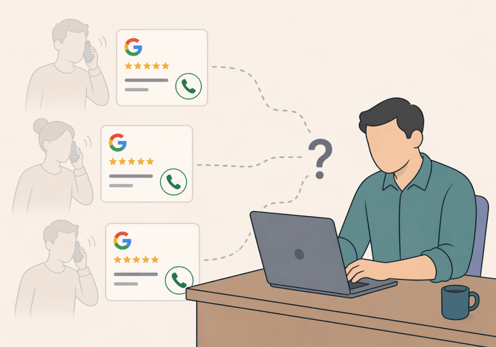 Illustration showing concepts related to Your GBP Is Generating Leads Your Reports Have Never Seen