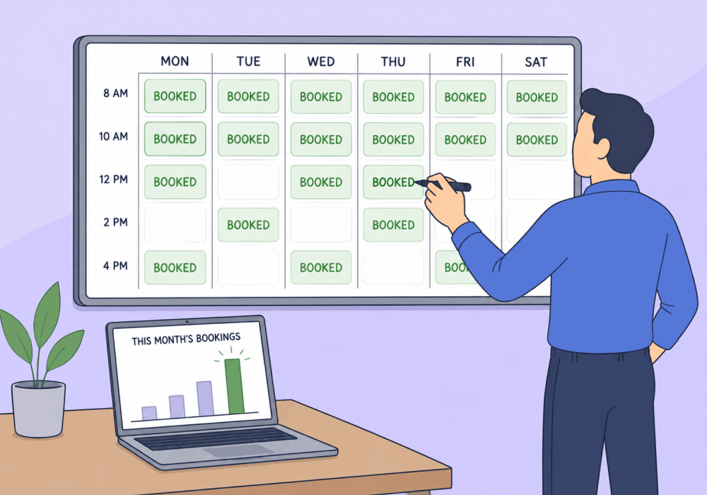 Illustration showing concepts related to How to: Increase Booking Rates to 90%