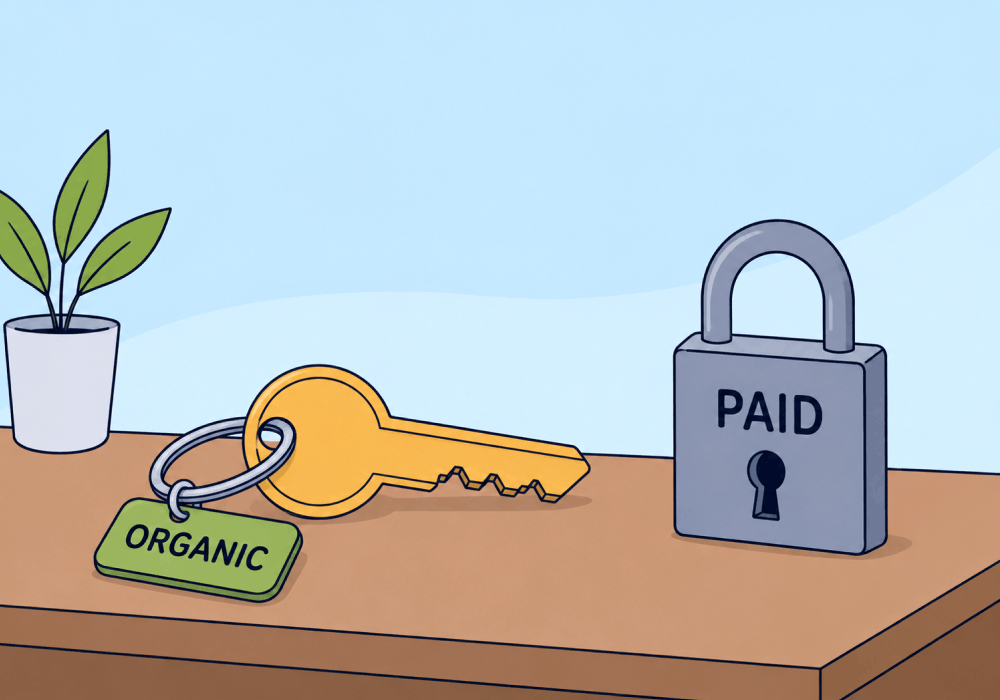 Illustration showing concepts related to How to: Use Organic Data to Fix Paid Strategy