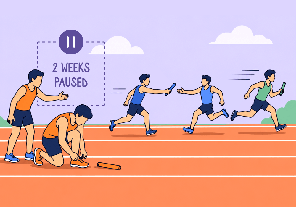 Illustration showing concepts related to Why Pausing a Campaign for Two Weeks Can Cost You Two Months of Performance