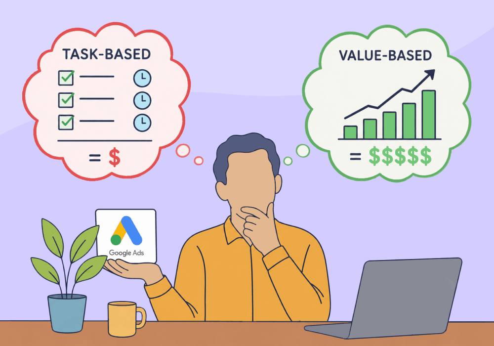 Illustration showing concepts related to From Cost to Value: The Pricing Mindset Shift That Changes Everything for Agencies