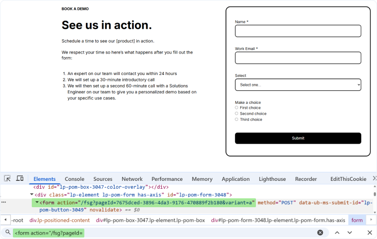 Track Unbounce Web Forms