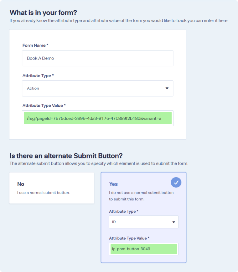 Track Unbounce Web Forms